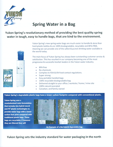 Spring Water in a Bag